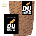 Geschenktüte + Grußkarte „Du hast es geschafft!“