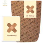 Geschenktüte + Grußkarte Gute Besserung - zum Befüllen (Set Pflaster)