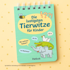 Die lustigsten Tierwitze für Kinder in Spiralbindung