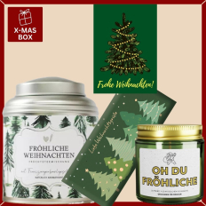 Gefüllte Geschenkbox „Frohe Weihnachten“ – schönes Weihnachtsgeschenk (Lichterkette Set 1)