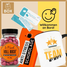 Onboarding Box – Welcome Kit „Willkommen an Bord!“ (Set 1)