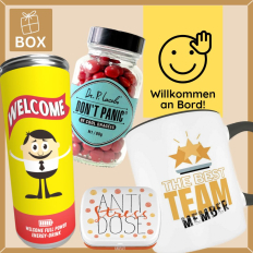 Onboarding Box – Welcome Kit „Willkommen an Bord!“ (Set 3)