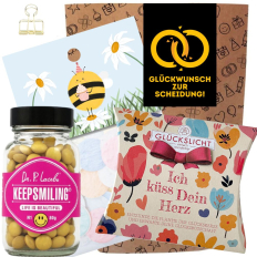 Geschenktüte Scheidung – Lustiges Geschenk „Glückwunsch zur Scheidung!“ (Set 6)