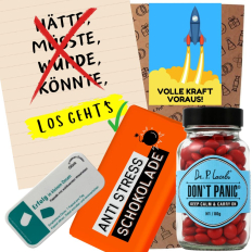 Geschenktüte Motivationsgeschenk „Volle Kraft voraus!“ (Set 2)