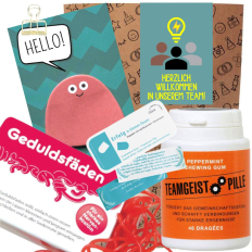 Geschenktüte Onboarding – Begrüßungsgeschenk „Willkommen im Team“ (Set 3)