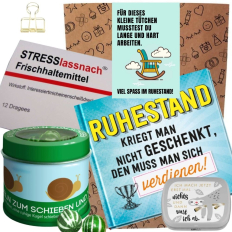 Geschenktüte Ruhestand – „Viel Spaß!“ (Set 4)