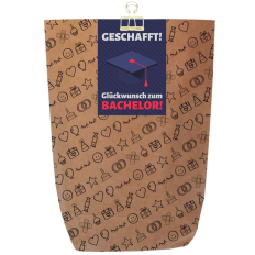 Geschenktüte GLÜCKWUNSCH ZUM BACHELOR! - zum Befüllen