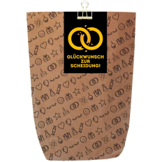 Geschenktüte GLÜCKWUNSCH ZUR SCHEIDUNG! - zum Befüllen