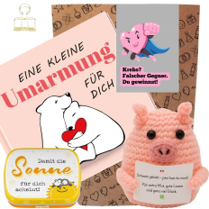 Geschenktüte Gute Besserung – Geschenk für Krebspatienten „Falscher Gegner. Du gewinnst!“ (Set 1)