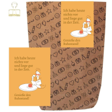 Geschenktüte + Grußkarte „Genieße den Ruhestand!“