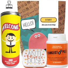 Geschenktüte Onboarding – Willkommensgeschenk  „Start-Button“ (Set 4) 