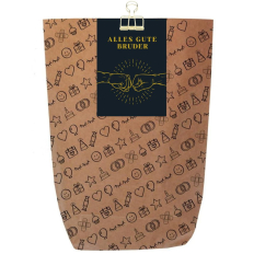 Geschenktüte für lustiges Geburtstagsgeschenk „Alles Gute Bruder“ - zum Befüllen