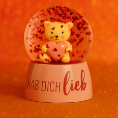 Glitzerkugel „Ich hab dich lieb“