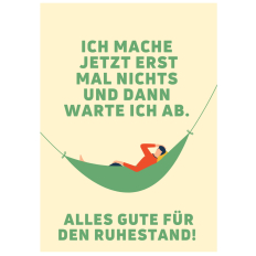 Minicard „Alles Gute für den Ruhestand!“