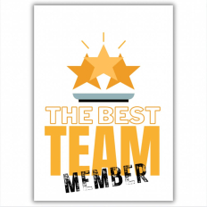 Minicard für Mitarbeiter „The Best Team“