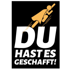 Minicard „Du hast es geschafft!“