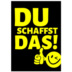Minicard zur Motivation „Du schaffst das!“