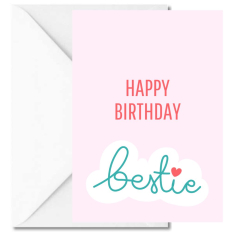 Minicard zum Geburtstag „Happy Birthday Bestie“