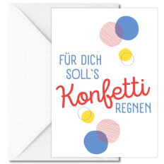 Minicard zum Geburtstag „Für dich soll`s Konfetti regnen“