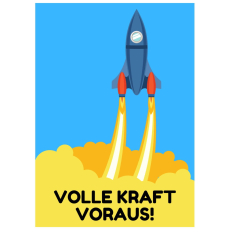 Minicard „Volle Kraft voraus!“