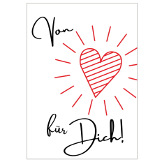 Minicard „Von Herzen für dich!“