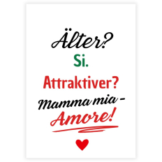 Minicard zum Geburtstag „Mamma mia - Amore!“
