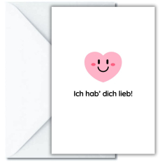 Personalisierbare Grußkarte „Ich hab’ dich lieb!“ 