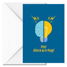Personalisierbare Grußkarte „Viel Glück & Erfolg“