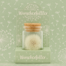 Großer Wunscherfüller - Pusteblume im Glas