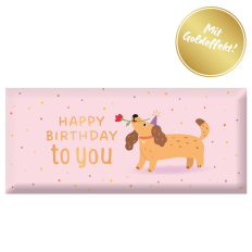 Schokolade 30g „Happy Birthday“ (Motiv Hund)