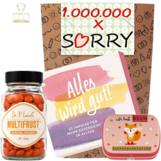 Geschenktüte Entschuldigung – Geschenk „1.000.000 x Sorry“ (Set 5)